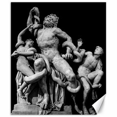 Laocoon Sculpture Over Black Canvas 20  x 24 