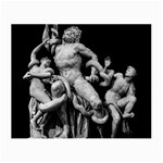 Laocoon Sculpture Over Black Small Glasses Cloth (2 Sides) Front