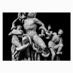 Laocoon Sculpture Over Black Large Glasses Cloth (2 Sides)