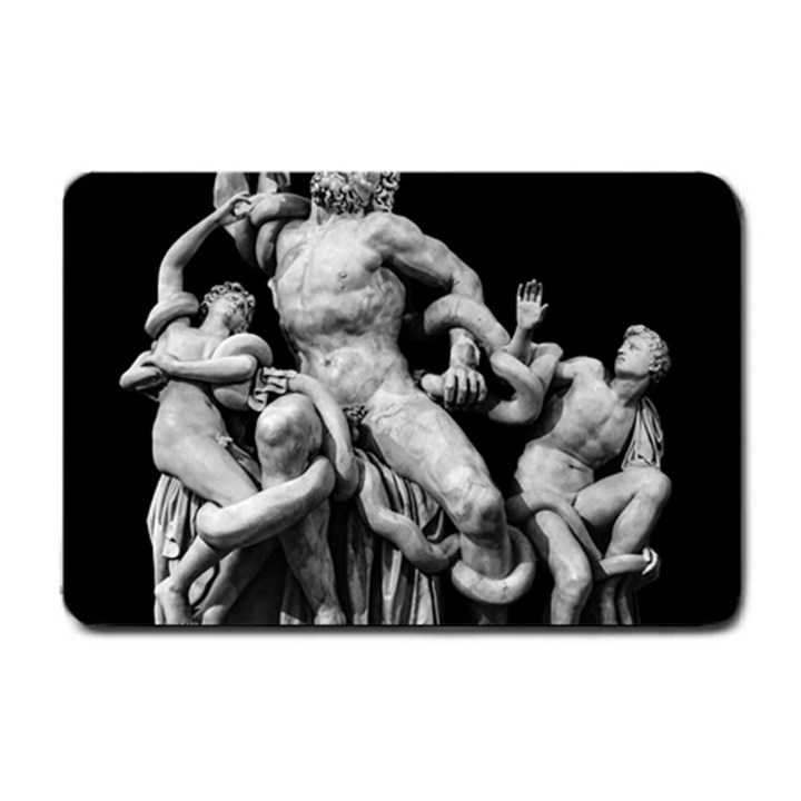 Laocoon Sculpture Over Black Small Doormat 