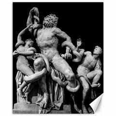 Laocoon Sculpture Over Black Canvas 11  X 14  by dflcprintsclothing