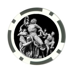 Laocoon Sculpture Over Black Poker Chip Card Guard