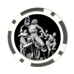 Laocoon Sculpture Over Black Poker Chip Card Guard Front