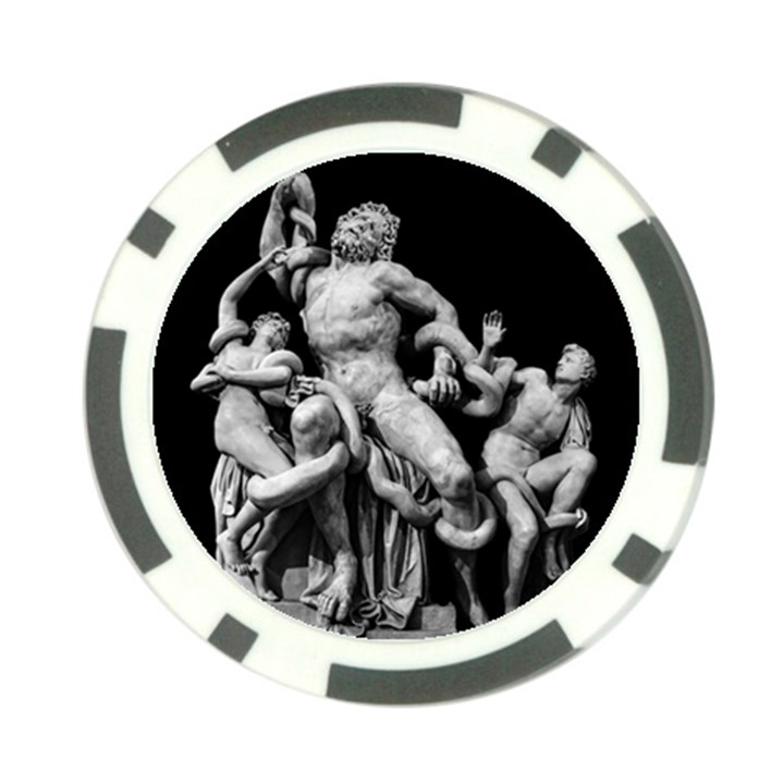 Laocoon Sculpture Over Black Poker Chip Card Guard