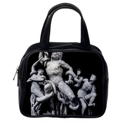 Laocoon Sculpture Over Black Classic Handbag (One Side)