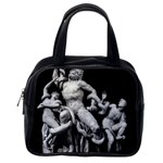 Laocoon Sculpture Over Black Classic Handbag (Two Sides) Back