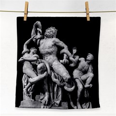 Laocoon Sculpture Over Black Face Towel