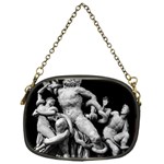 Laocoon Sculpture Over Black Chain Purse (One Side) Front