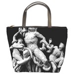 Laocoon Sculpture Over Black Bucket Bag Front