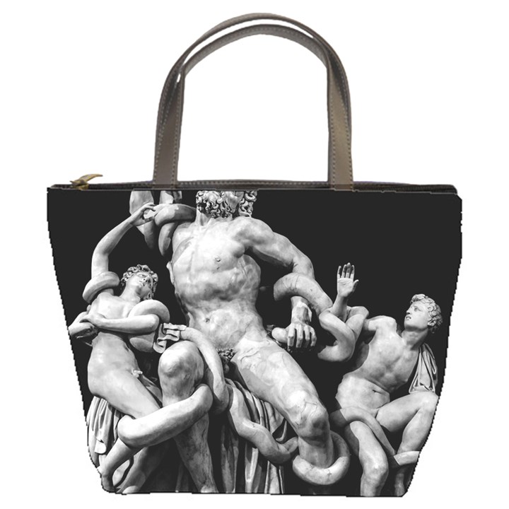 Laocoon Sculpture Over Black Bucket Bag