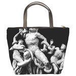 Laocoon Sculpture Over Black Bucket Bag Back