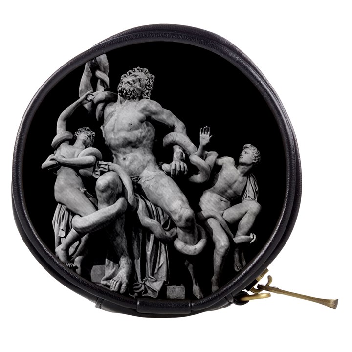 Laocoon Sculpture Over Black Mini Makeup Bag