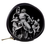 Laocoon Sculpture Over Black Mini Makeup Bag Back