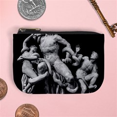 Laocoon Sculpture Over Black Mini Coin Purse