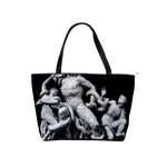 Laocoon Sculpture Over Black Classic Shoulder Handbag Front