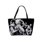 Laocoon Sculpture Over Black Classic Shoulder Handbag Back