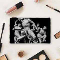 Laocoon Sculpture Over Black Cosmetic Bag (medium) by dflcprintsclothing