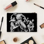 Laocoon Sculpture Over Black Cosmetic Bag (Medium) Back