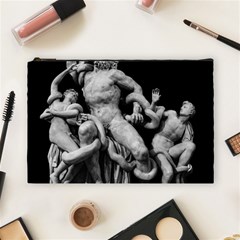 Laocoon Sculpture Over Black Cosmetic Bag (Large)