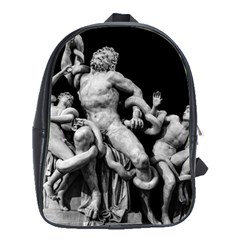 Laocoon Sculpture Over Black School Bag (Large)