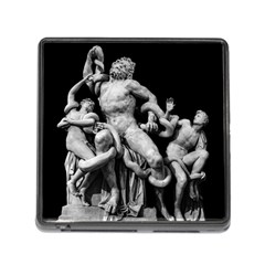 Laocoon Sculpture Over Black Memory Card Reader (Square 5 Slot)