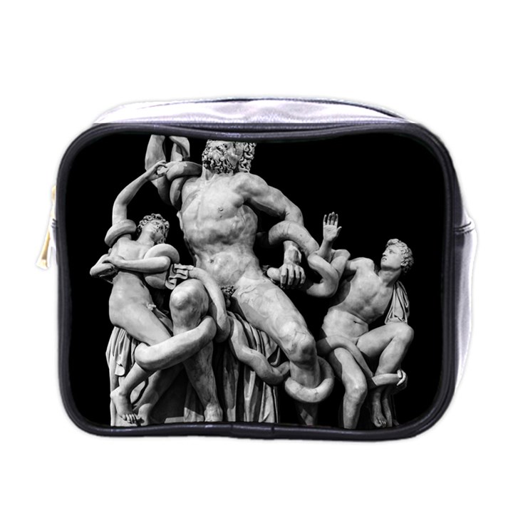 Laocoon Sculpture Over Black Mini Toiletries Bag (One Side)