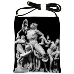 Laocoon Sculpture Over Black Shoulder Sling Bag