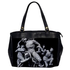 Laocoon Sculpture Over Black Oversize Office Handbag