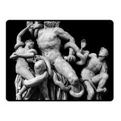 Laocoon Sculpture Over Black Fleece Blanket (Small)