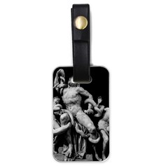 Laocoon Sculpture Over Black Luggage Tag (one side)