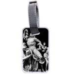 Laocoon Sculpture Over Black Luggage Tag (two sides) Front