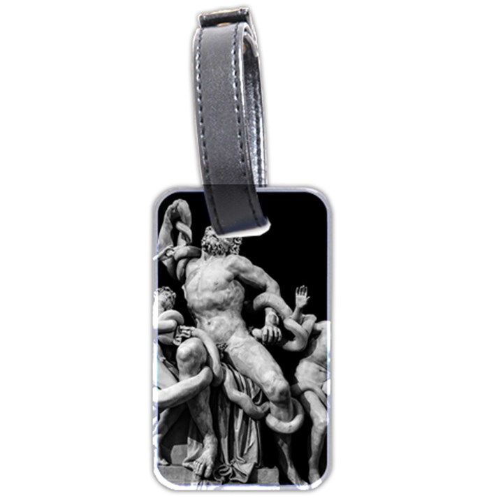 Laocoon Sculpture Over Black Luggage Tag (two sides)