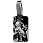 Laocoon Sculpture Over Black Luggage Tag (two sides) Back