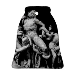 Laocoon Sculpture Over Black Bell Ornament (two Sides) by dflcprintsclothing