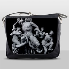 Laocoon Sculpture Over Black Messenger Bag