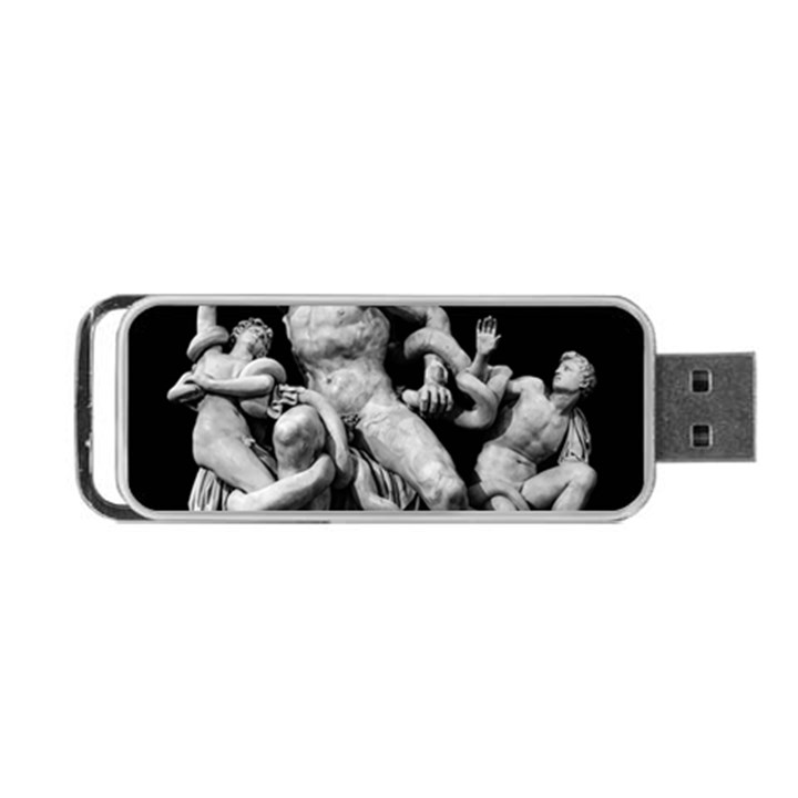 Laocoon Sculpture Over Black Portable USB Flash (Two Sides)