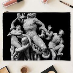 Laocoon Sculpture Over Black Cosmetic Bag (xxxl)