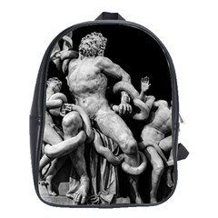 Laocoon Sculpture Over Black School Bag (XL)