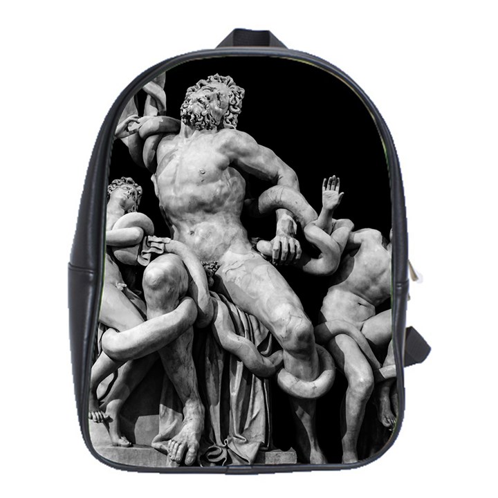 Laocoon Sculpture Over Black School Bag (XL)