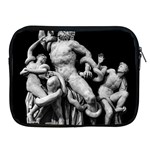 Laocoon Sculpture Over Black Apple iPad 2/3/4 Zipper Cases Front