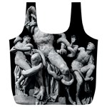 Laocoon Sculpture Over Black Full Print Recycle Bag (XL) Front