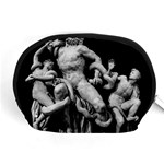 Laocoon Sculpture Over Black Accessory Pouch (Medium) Front