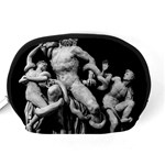 Laocoon Sculpture Over Black Accessory Pouch (Medium) Back