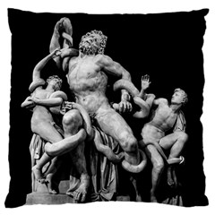 Laocoon Sculpture Over Black Standard Flano Cushion Case (one Side) by dflcprintsclothing