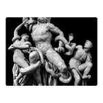 Laocoon Sculpture Over Black Double Sided Flano Blanket (Mini)  35 x27  Blanket Front