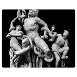 Laocoon Sculpture Over Black Double Sided Flano Blanket (Medium)  60 x50  Blanket Front