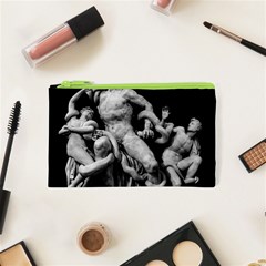 Laocoon Sculpture Over Black Cosmetic Bag (XS)