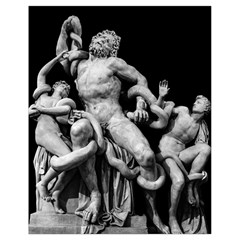 Laocoon Sculpture Over Black Drawstring Bag (Small)