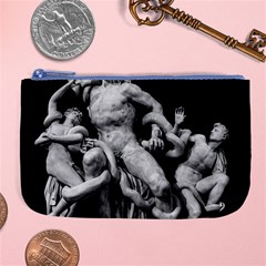 Laocoon Sculpture Over Black Large Coin Purse