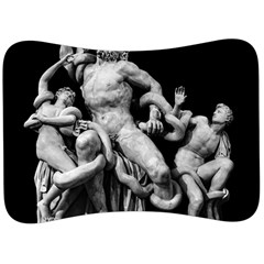 Laocoon Sculpture Over Black Velour Seat Head Rest Cushion